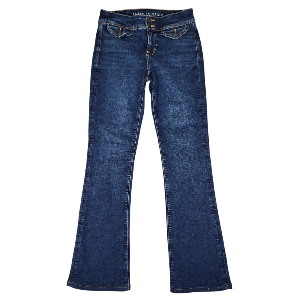 American Eagle Jeans Womens 0 Kick Boot Next Level Stretch Dark Wash Denim